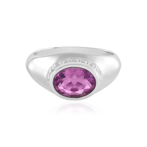 Zilveren ring met een Roze Fluoriet (KM by Juwelo)