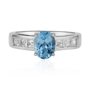 Zilveren ring met een hemel-blauwe topaas 2191LQ