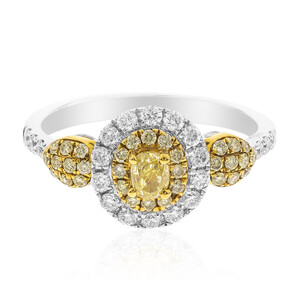 Gouden ring met een gele SI2 diamant (CIRARI)  2494OY