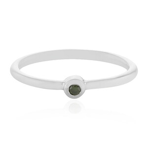 Green Diamond Silver Ring 2674KR