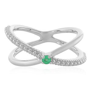 Colombian Emerald Silver Ring 2727AT