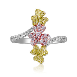 Gouden ring met I1 Roze Diamanten (CIRARI) 2878TW