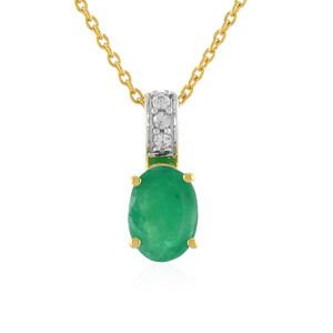 Socoto Emerald Silver Necklace 2924NH