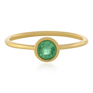 Äthiopischer Smaragd-Goldring 2946YX