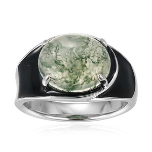 Moss Agate Silver Ring 2965TP