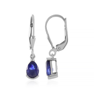 Madagascar Blue Sapphire Silver Earrings 3051SN