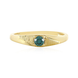 9K I4 Blue Diamond Gold Ring 3085LV