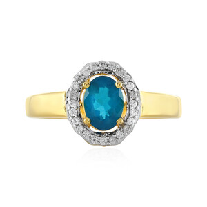 Neon Blue Apatite Silver Ring 3194SK