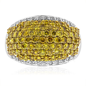 Gouden ring met gele SI1 diamanten (CIRARI)  3315NM