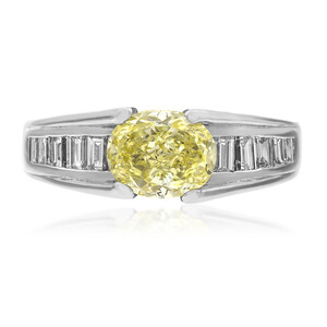 Anillo en platino con Diamante amarillo SI2 (CIRARI)  3500EP