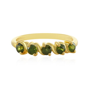 Ceylon Green Zircon Silver Ring 3609II