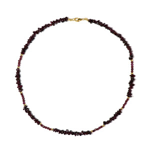 Indian Garnet Silver Necklace 3628MK