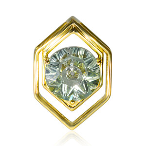 9K Green Amethyst Gold Pendant (Glenn Lehrer) 3682LP