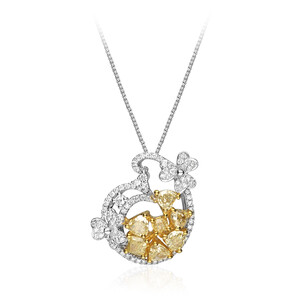 18K SI2 Fancy Diamond Gold Necklace (CIRARI) 3794JM