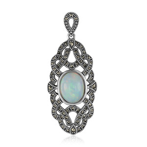 Zilveren hanger met een Welo-opaal (Annette classic) 3884PE