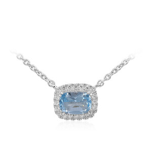 Sky Blue Topaz Silver Necklace 3912DZ