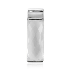 Zilveren hanger met een witte kwarts (MONOSONO COLLECTION) 3940EN