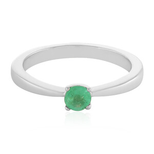 Colombian Emerald Silver Ring 4007TX