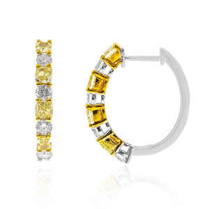 Gouden oorbellen met gele S12 diamanten (CIRARI)  4066EZ