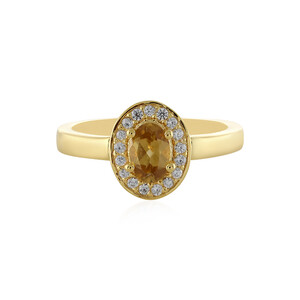 Champagne Zircon Silver Ring 4078LC