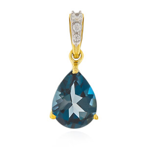 9K London Blue Topaz Gold Pendant 4267KK
