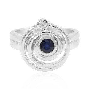 Zilveren ring met een blauwe saffier (MONOSONO COLLECTION) 4287OL