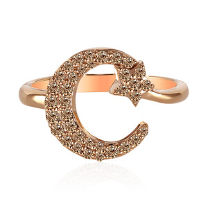 Gouden ring met SI1 Argyle Rose De France Diamanten (Annette) 4355NH