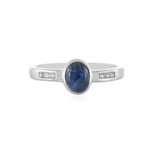 Blue Star Sapphire Silver Ring 4372KZ