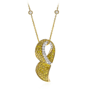 Gouden halsketting met gele S12 diamanten (CIRARI)  4402TP