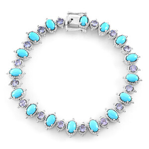 Bracelet en argent et Turquoise Sleeping Beauty (Dallas Prince Designs)