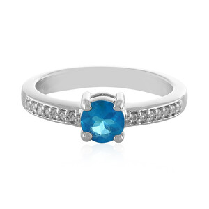 Neon Blue Apatite Silver Ring 4432WJ