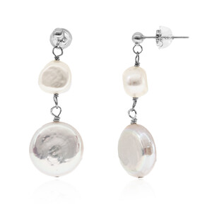 Freshwater pearl Silver Earrings 4434DG