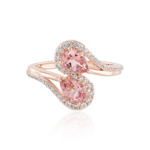 Zilveren ring met roze toermalijnen 4437NX