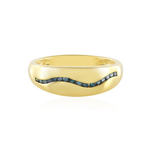 Zilveren ring met I2 Blauwe Diamanten 4581TE