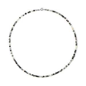 Black Rutile Quartz Silver Necklace 4692PM