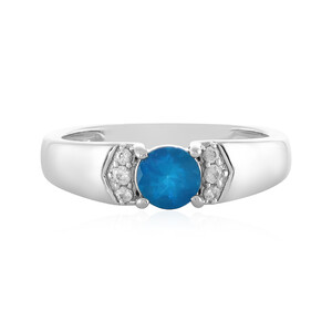 Zilveren ring met een neon blauwe apatiet 4741DH