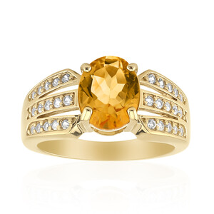 Zilveren ring met een citrien 4797GP