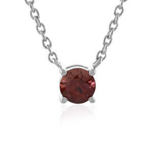 Pink Zircon Silver Necklace 4854MG