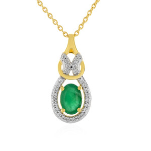 Brazilian Emerald Silver Necklace 4860VX