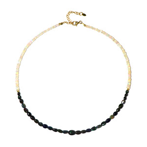 Mezezo Opal Silver Necklace 5049VU