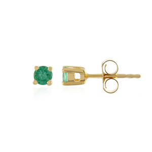 Ethiopian Emerald Silver Earrings 5082HL