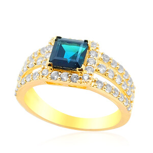 9K Brazilian Indicolite Gold Ring 5204IL