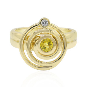 Zilveren ring met een gele saffier (MONOSONO COLLECTION) 5225EW