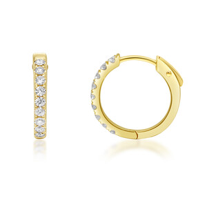 Gouden oorbellen met SI2 (H) Diamanten (CIRARI)  5238US