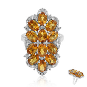 Madeira Citrine Silver Ring 5408DQ