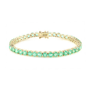 9K Colombian Emerald Gold Bracelet