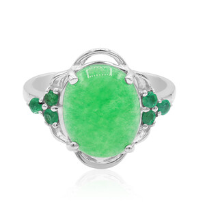 Green Agate Silver Ring 5415TO