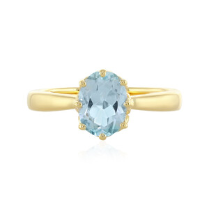 Zilveren ring met een hemel-blauwe topaas 5757LA