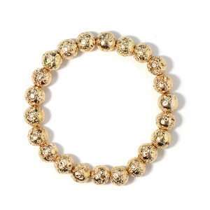 Bracelet et Perle de lave dorée 5785BP