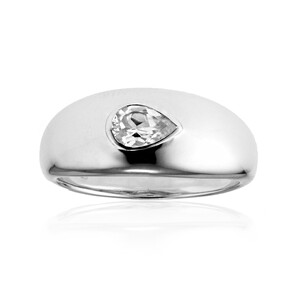 Zilveren ring met een zirkoon 5789WU